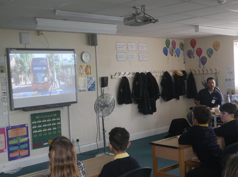 students watching a presentation