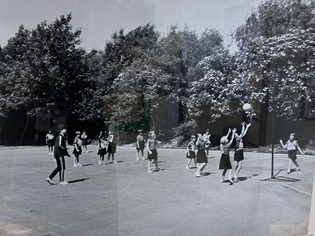 old photo of sports game