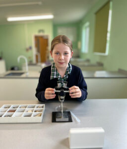 student in the science lab